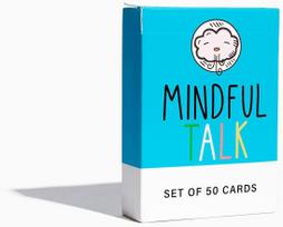Angliška versija stalo žaidimo „Mindful Talk“ vaikų kortų žaidimas šeimos laisvalaikio vakarėlio žaidimas blue