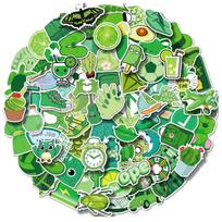 T01040669100 Sheets Of Green Mix And Match Small Fresh Stickers S Wind Series