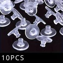 10/20pcs of Flexible Transparent Rubber Earring Backs  for Droopy Ears - Safety Stoppers Featuring a Soft Clutch Pin resin diy
