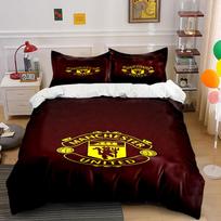 Manchester United logo pattern. Bedding sets Duvet cover sets Duvet covers Pillowcases(1 * Duvet Cover 2 * Pillowcases without duvet insert) 135x200cm
