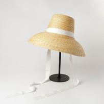 USPOP 2020 New summer hats for women natural wheat straw hats high flat top long ribbon lace-up sun hats wide brim beach hats 55-57cm balta