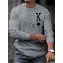 Manfinity Homme Men's Long Sleeve T-Shirt With Poker Print S