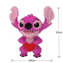 Nauji Statybiniai Kaladėlės Anime Stitch Didelio Dydžio Mielas Edukacinis Surinkimo Žaislas Stalo Dekoras Vaikų Gimtadienio Dovana