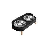Elevated Pet Double Bowls: -Spill Stainless Steel Food & Water Bowls For Cats & Dogs (Neck , -Tip & Easy Clean) One Size juoda
