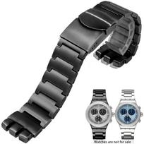 23mm316 Kietas nerūdijančio plieno laikrodžio apyrankė Swatch YCS YAS YGS IRONY laikrodžio apyrankės dirželis Metalinės laikrodžio riešo apyrankės Sidabrinės Juodos 23mm juoda