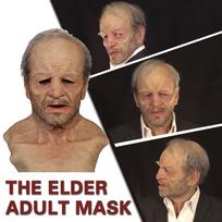 New Old Man Mask Halloween Party April Fool'S Day Wrinkle Full For Head Mask Face Mask Party Supplies Thriller Cosplay Props smėlis