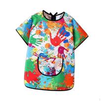 Art Smock for Kids with Short Sleeves Various Activities Green XL