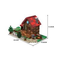 Gobricks MOC Stardew Valley Farmhouse Bricks Medieval Creative Constructing Blocks Toys Gift