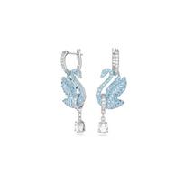 Swarovski Iconic Swan Ašaros formos auskarai Unisex auskarai Mėlyni 5660593 Box+Shopping Bag (Random Color)