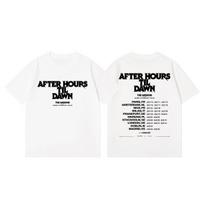 The Weeknd After Hours Til Dawn 2026 Tour Merch TShirt Fashion HipHop Y2K Unisex Casual Pure Cotton Short Sleeve Top Tshirt S