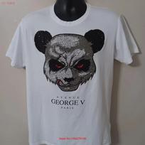Avenue George V Paryžius Vyriški dideli marškinėliai Panda Cirkonio akmenukai Autentiški Dizainerio vintage Skalbti Unisex dizainerio drabužiai Ištempti S įvairiaspalvis