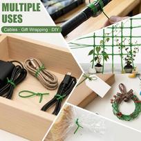 Green Cable Ties with Cutter, Garden Plant reusable Firmly without damaging the plant for Plants Gardening Tie 100m