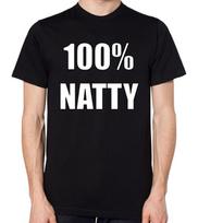 100% Natty T-Shirt Natural Bodybuilding Training Gym No Steroids Tee Top S įvairiaspalvis