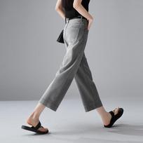 SOFSIL Women's Retro Straight-Leg Cropped Jeans 28/L pilka