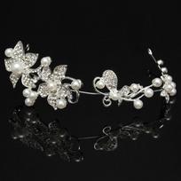 Exquisite White Beauty Crystal Headband Luxurious Hair Accessory For Events 11.4*1.8inch balta