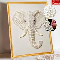 DIY Pearl Embroidery Diamond Painting Kit Majestic Elephant Sparkling Beads Art Craft Handmade Decoration Gift for Home 30x40cm
