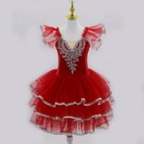 Tutu Ballet Dress Kids Summer Stage Clothes Girl Outfit Vestidos Fashion Dance Costume Princess Girls Dresses Children's Day 110cm