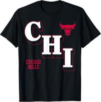 NBA - Chicago Bulls Angled Logo T-Shirt S įvairiaspalvis