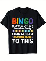 Funny Bingo Player Black Cotton Unisex T-Shirt S įvairiaspalvis