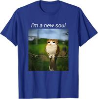 Funny Meowl Meme Cat Owl Brainrot Gen Alpha T-Shirt S įvairiaspalvis