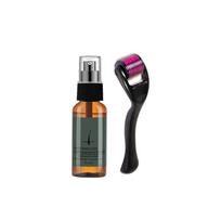 Natural Men Beard Growth Roller Kit Men's Beard Growth Oil Nourishing Enhancer Beard Oil Spray Anti Hair Loss with Beard Roller Tw