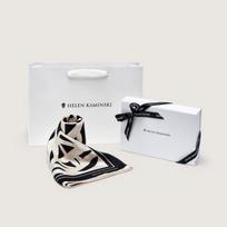 Helen Kaminski Malibu Square Silk Scarf Lxsrac00040 blacks/OS