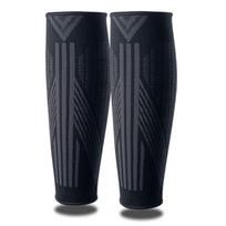 Footless Compression Socks Breathable Leg Sleeve Brace Football Calf Compression Sleeves  Men Women XL juoda
