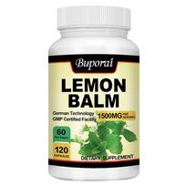 Buporai Organic Lemon Balm Extract, 1500 mg per capsule, standardized concentrated extract, all-natural. 120*1