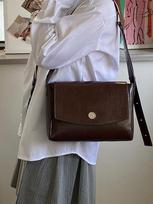 Vintage Pu Leather Women's Crossbody Bags Messenger Bag Simple Design Ladies Daily Commuting Bag Portable Female Shoulder Bags kava