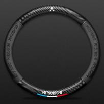 For Mitsubishi Outlander Pajero Asx Lancer EX Evolution X L200 Triton RALLIART Carbon Fiber Car Steering Wheel Cover Accessories 1pc