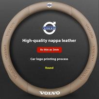 For Volvo XC60 XC90 S60 V50 V90 S80 C40 XC40 V70 C30 Car Steering Wheel Cover 37-38cm Anti-slip Carbon Fiber Leather Accessories