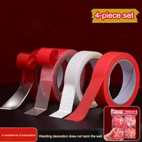 4/5Pcs Removable Ultra-strong Double-sided Adhesive Waterproof Reusable Grid Adhesive Tapes Traceless Tape Strips
