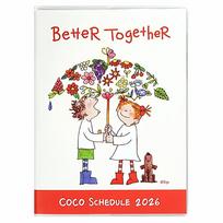 Cute Coco Girl 2026 Planner Color Inner Page with Calendar Agenda Book Cartoon DIY To Do List Notepad School Supplies