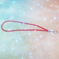 1PC Bling Crystal Lanyard Badge ID Card Holder Neck Strap Clip Mobile Phone Hanging Rope Key Holder Office Supplies raudona