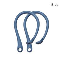 2Pcs Anti-lost Earhooks for Apple AirPods 1 2 3 Pro Sports Silicone Anti-drop Ear Hook for AirPods Pro 2 Wireless Earphone Hooks mėlyna
