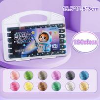 Multi-functional Glitter Colored Marker Pen Single Head Soft Head Highlighters Double Head Painting Glitter Pen Art Supplies