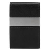 Stainless Steel Business Card Holder Double Open Magnetic Credit Card Case PU Two Compartments Name Card Case Business Cards juoda