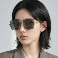 Celine Sunglasses CL40284U 30A Cubic Fashion Women's Men's Square Gold Frame