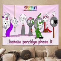 Sprunki phrases tapestry 75x100 juoda