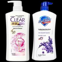 Clear Women's Hydrating Shampoo & Safeguard Lavender Shower Gel Set