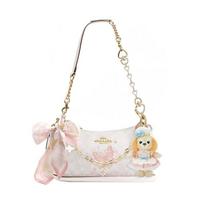 COACH shoulder bag [Customized bag] Teri 25 brand micro-label detachable strap bow silk scarf extension chain printed Qionghuabie basic model balta
