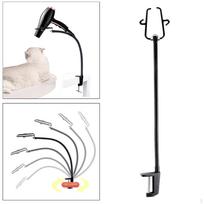 Hands Blow Dryer Holder, Stainless Steel Hair Stand Clamp Mount for Countertop, Adjustable