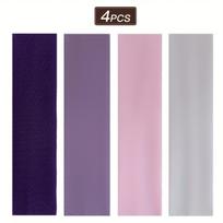 4Pcs Solid Color Sports Headband High Elastic Sweatband Antiperspirant Absorbent Sweatband for Yoga Fitness Running