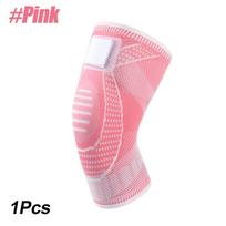 1PCS Knee Brace Compression Sleeve with Strap,Knee Support Braces for Women & Men Knee Pain Relief,Knee Sleeves for Arthritis S rožinė