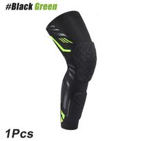 1Piece Padded Knee Compression Sleeves Long Leg Sleeve Calf Protection for Sports - Soccer Knee Pads Shin Brace for Adult Youth M