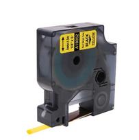 Su DYMO Rhino suderinama kembrikinė juostelė A 18052 6 mm x 1.5 m geltona juostelė/juodas tekstas