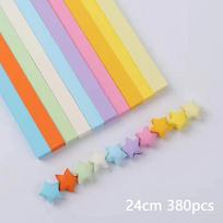 380 vnt.-1350 vnt. Raštuotos popieriaus juostelės Laimingos žvaigždės Origami žvaigždės Rankdarbiai Spalvotas lankstomas popierius Rankų darbo DIY Meninis popierius Dovanos