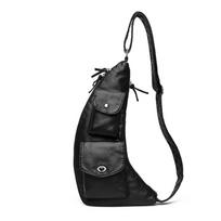 Women'S Breast Bag Washed Leather Fanny Pack Soft Leather Retro Casual Messenger Bag Personalized Simple Shoulder Bag juoda