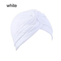 Naujo stiliaus plaukų slinkimo bandana moterims, galvos apdangalas, tampus turbanas, chemo kepurė, musulmonų kepurė balta