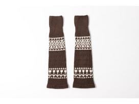 Retro Fair Isle megztos kojinės: Storos, liekninančios iki kelių kojinės rudeniui/žiemai One Size kava